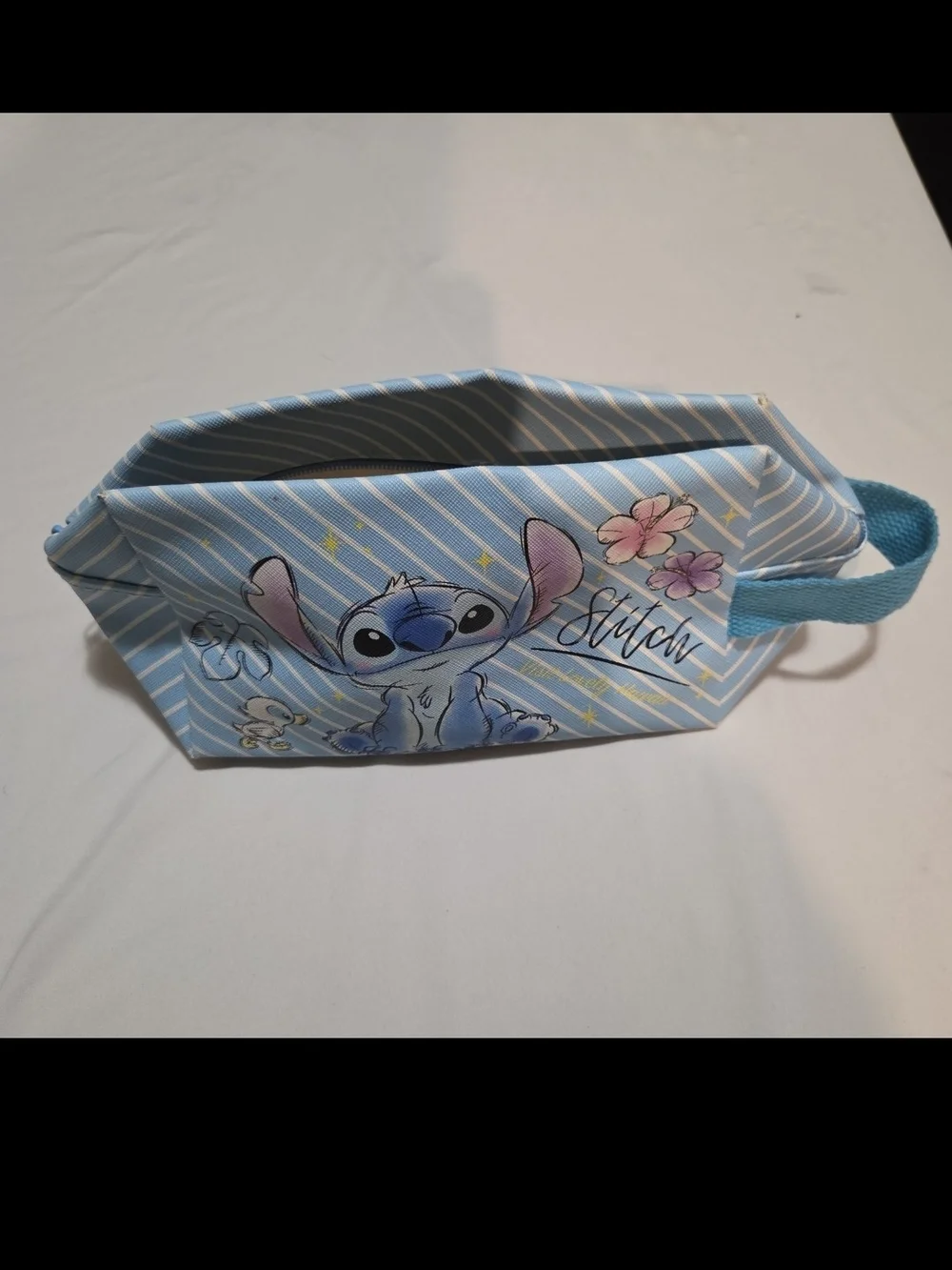 Disney lilo stitch 10x4 inch blue cosmetic bag #07